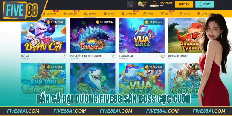Bắn cá đại dương Five88 săn boss cực cuốn 