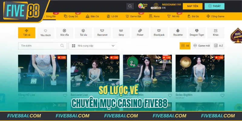 Sơ lược về chuyên mục casino Five88